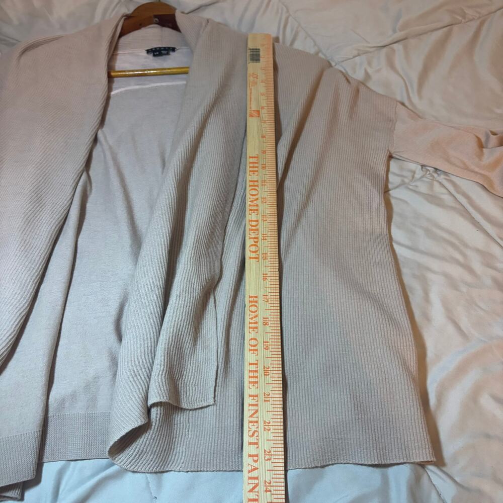 Theory Pink Linen Blend Draped Open Front Cardiga… - image 4